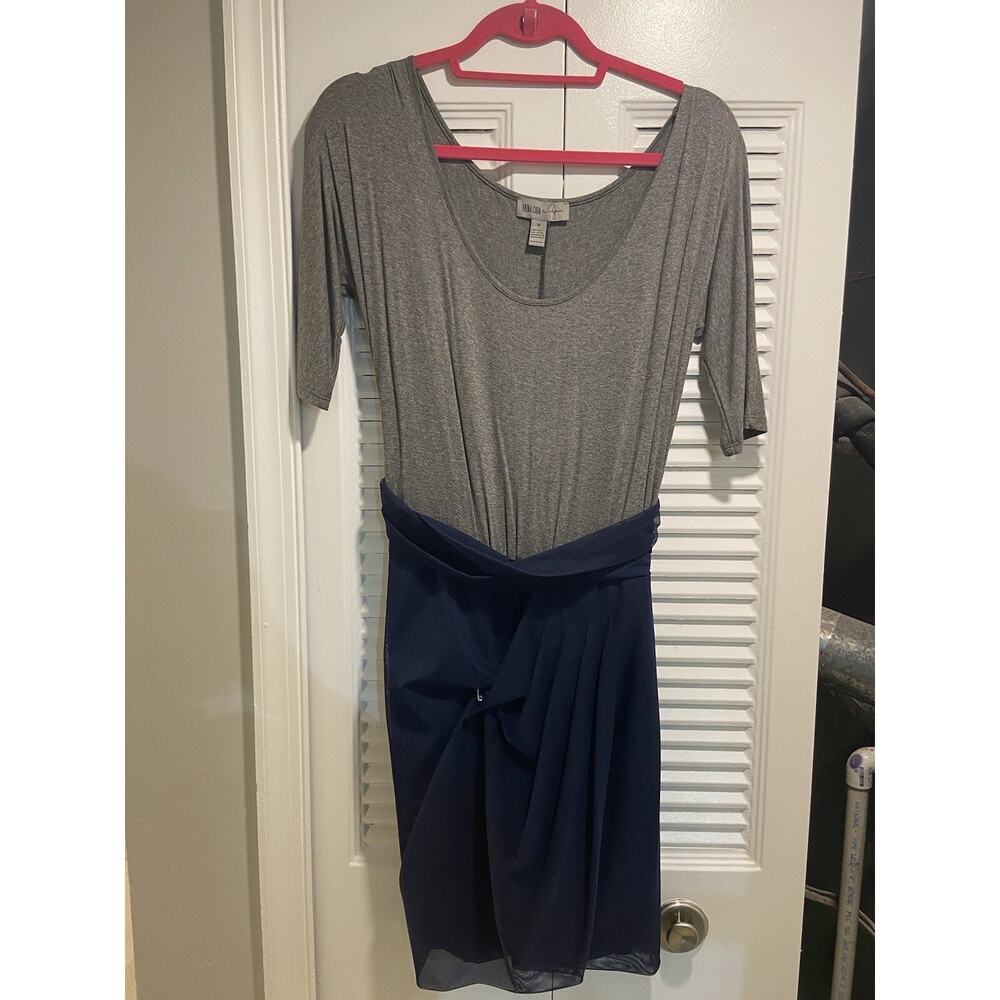 Vena cava Aqua Dress. Grey Top and Blue Bottom. Women’s Size Med. Knee Length